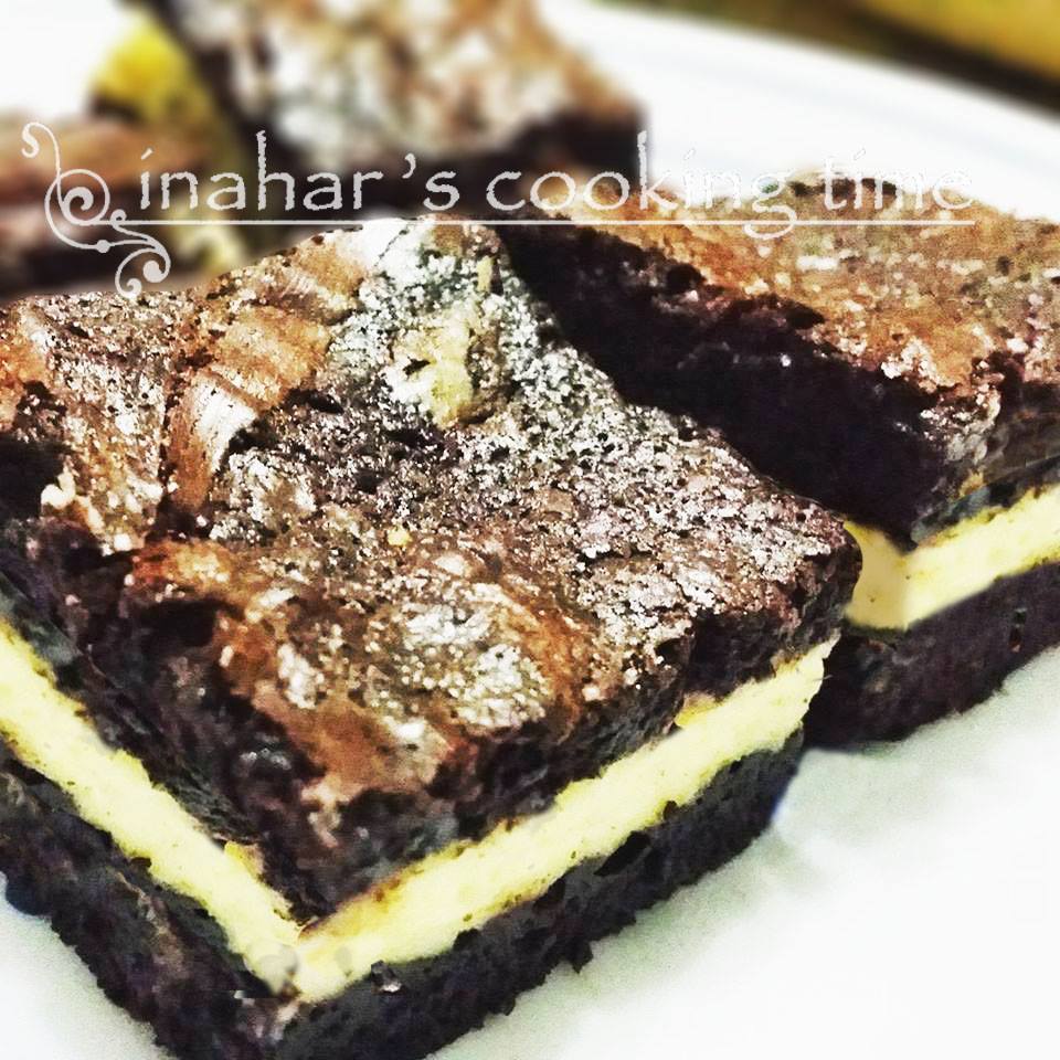 INAHAR'S COOKING TIME! CHEWY GOOEY CHEESY BROWNIES