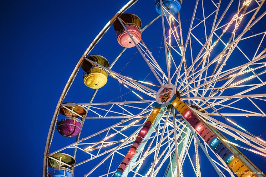 Old Port Festival Ferris Wheel Ride on DiMillo's Long Wharf nighttime photo by Corey Templeton June 2014