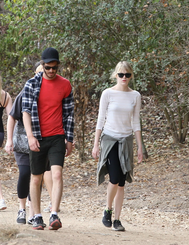 Emma Stone and Andrew Garfield Out Hiking  