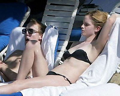 emma watson in black bikini