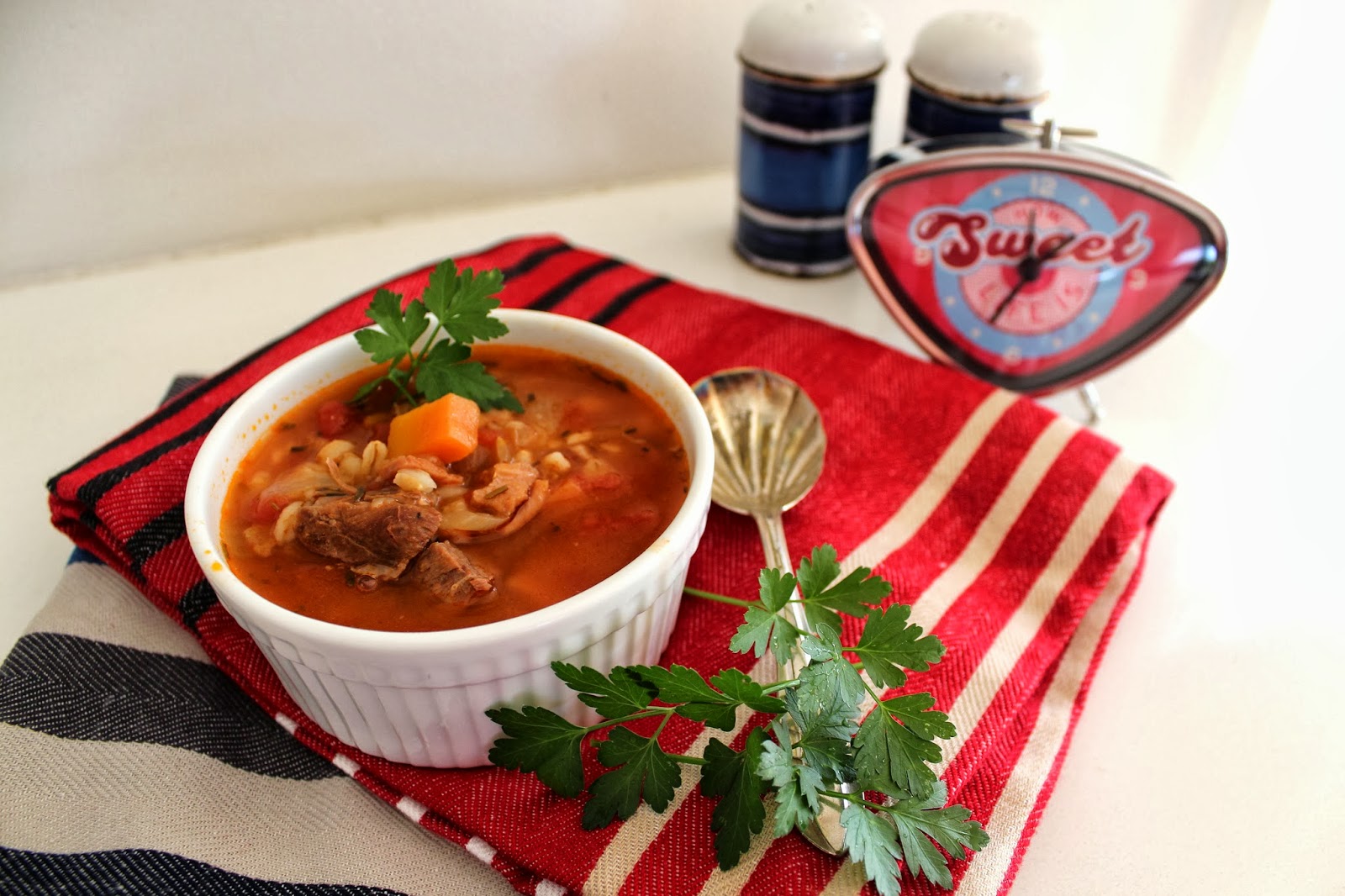 Slow Cooked Lamb with Vegetables and Pearl Barley Desire Empire