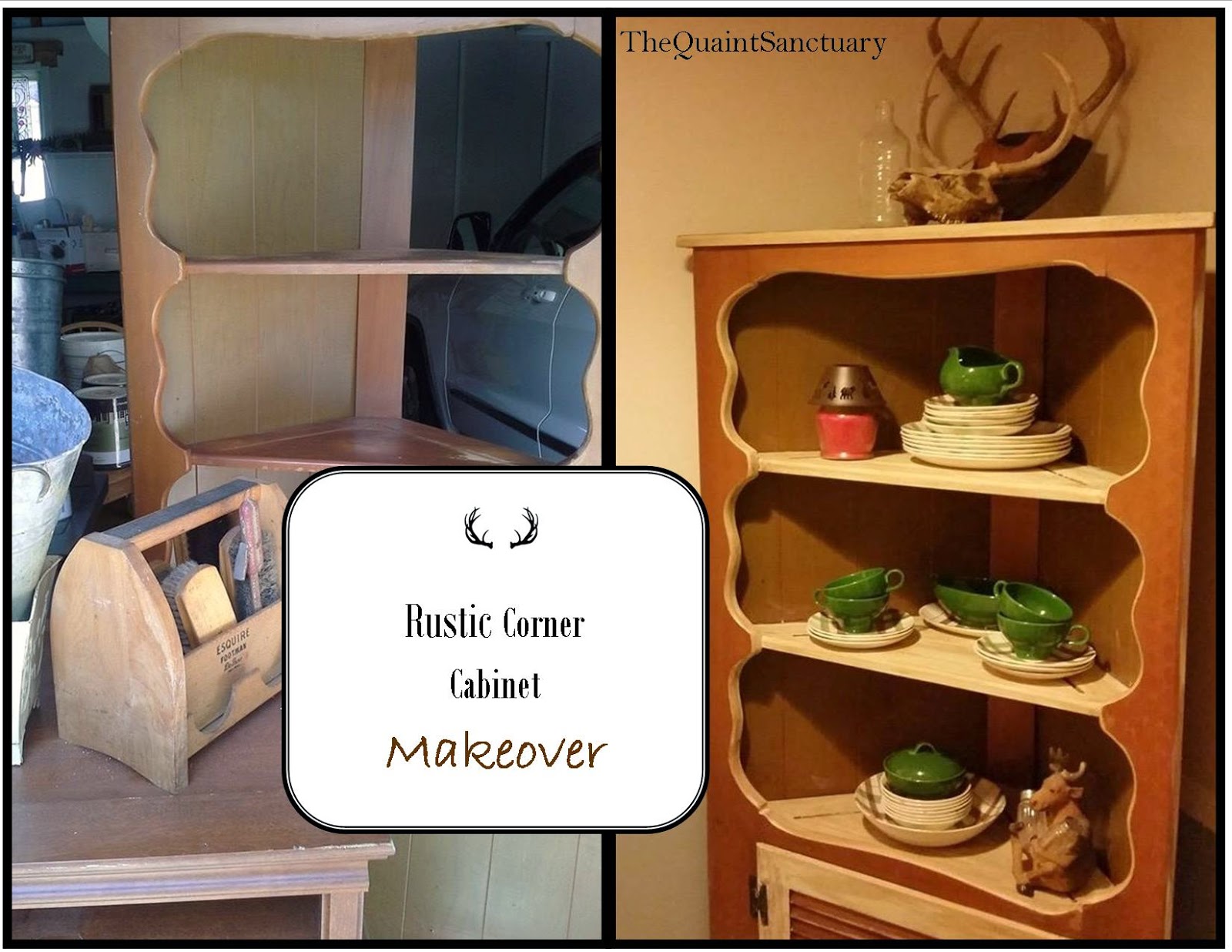 The Quaint Sanctuary Rustic Corner Cabinet Makeover