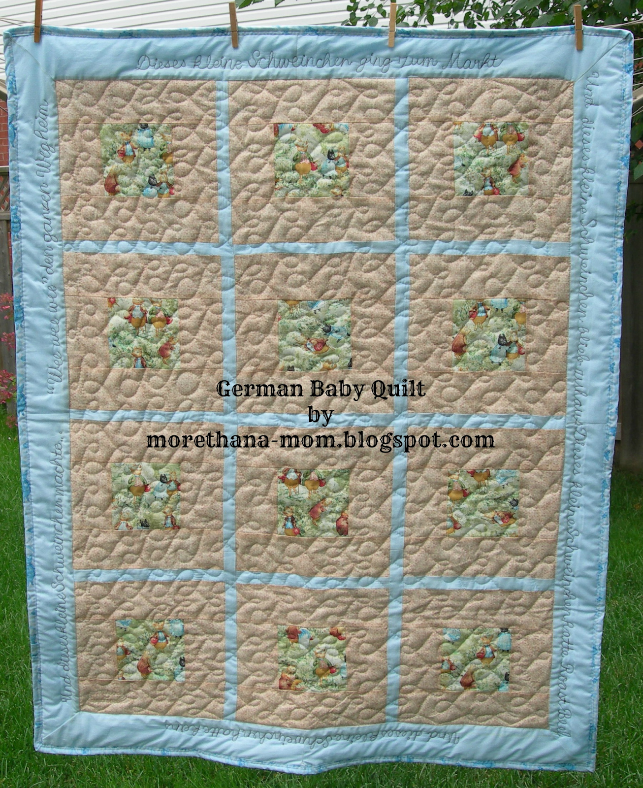 More Than A Mom German Baby Quilt