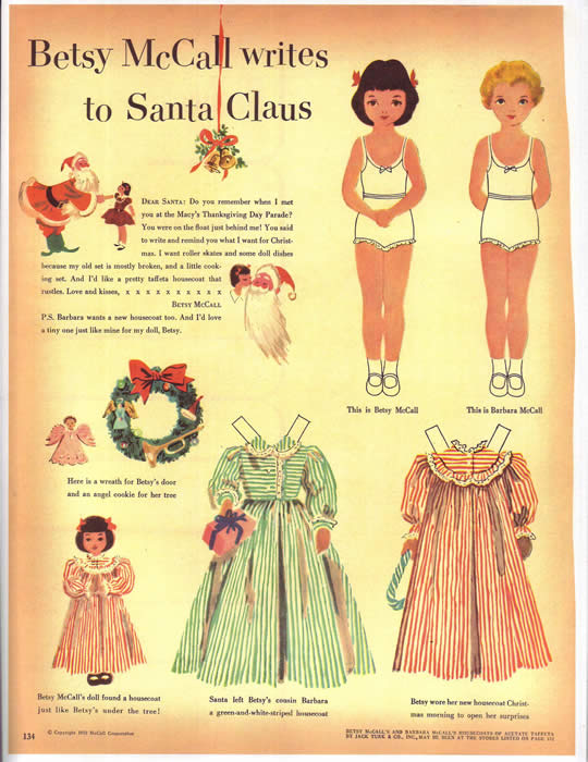 vintage paper dolls 1950s