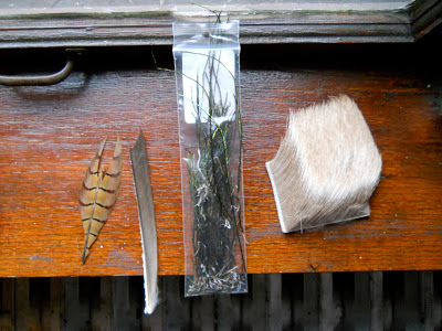 Various feathers, elk hair for fly tying Various feathers, elk hair for fly tying