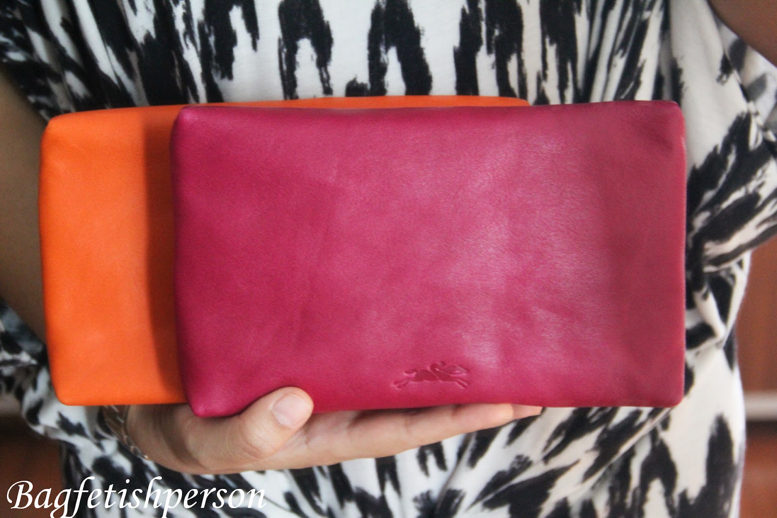 le pliage cuir pouch