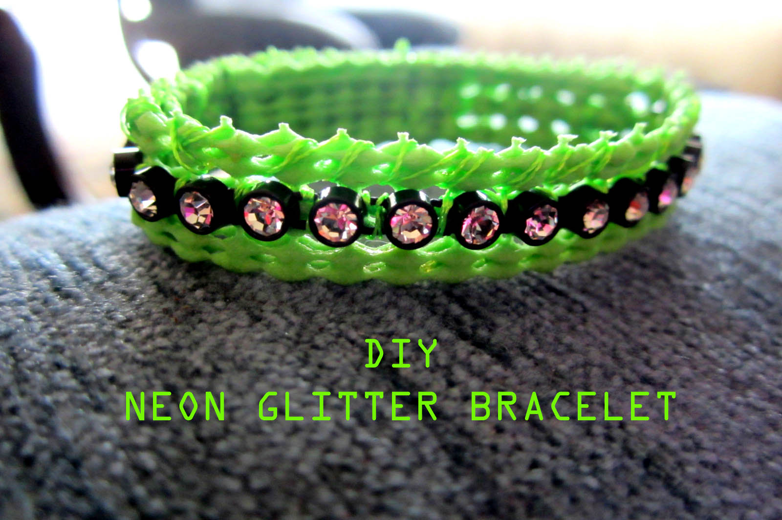 NEON GLITTER BRACELET DIY MY WHITE IDEA DIY
