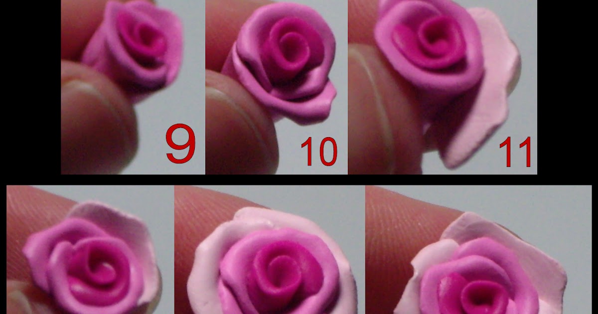 Clay Creations Yong polymer clay roses step by step