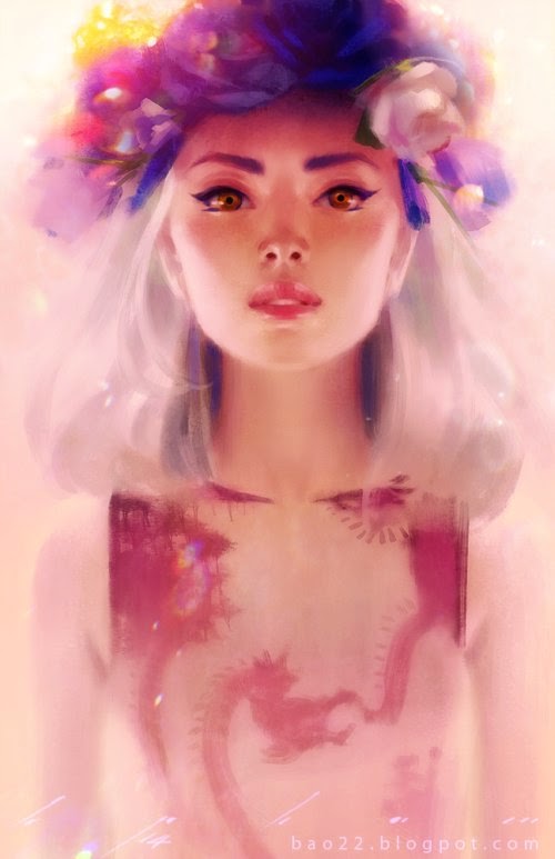 As pinturas digitais com belas mulheres em fantasia e surrealismo de Bao Pham Bao Pham thienbao deviantart pinturas digitais fantasia surreal mulheres