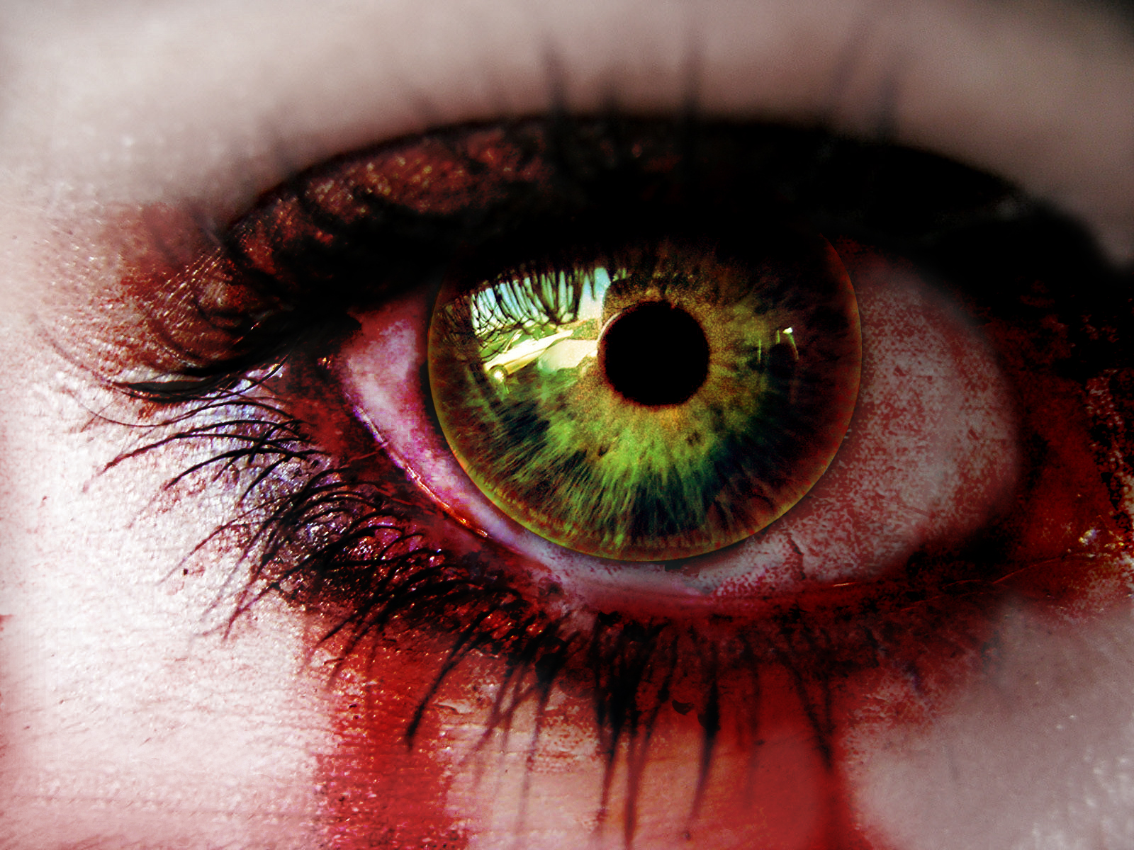 one with eyes full of pain.