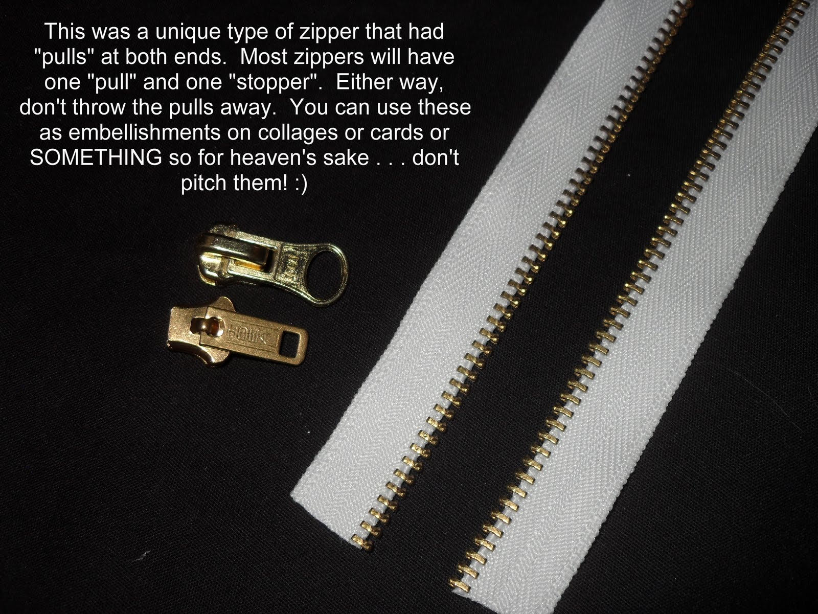 "Wonderfully Made" Zipper Pins / Hair Clips