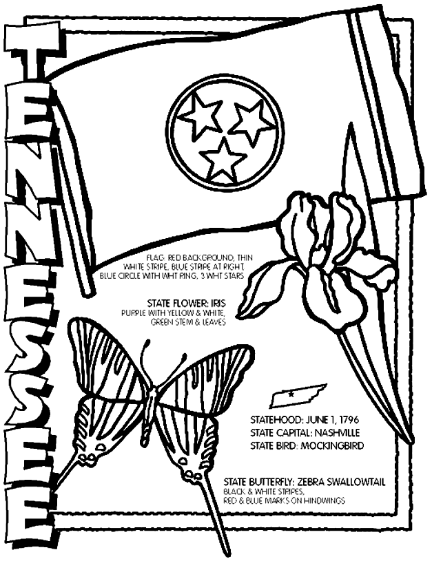 Tennessee Coloring Sheets