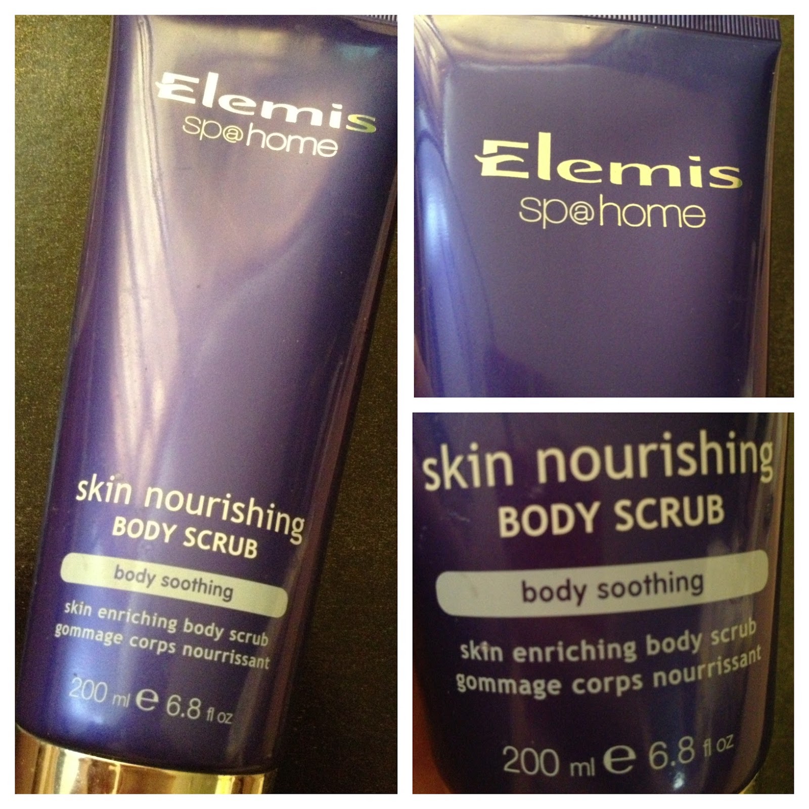Tara's Treats' Elemis New Skin nourishing body scrub