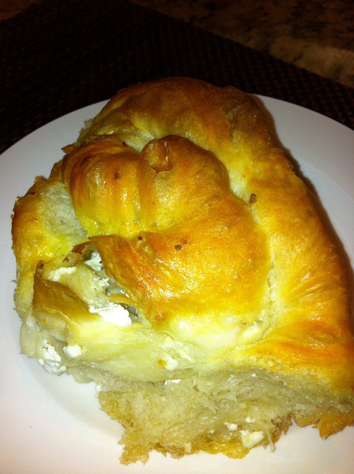 Adventures in Cookery Bulgarian Feta Cheese Bread ( Tutmanik/Mesenitza )