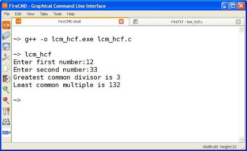C Program To Find Hcf And Lcm Of 2 Numbers