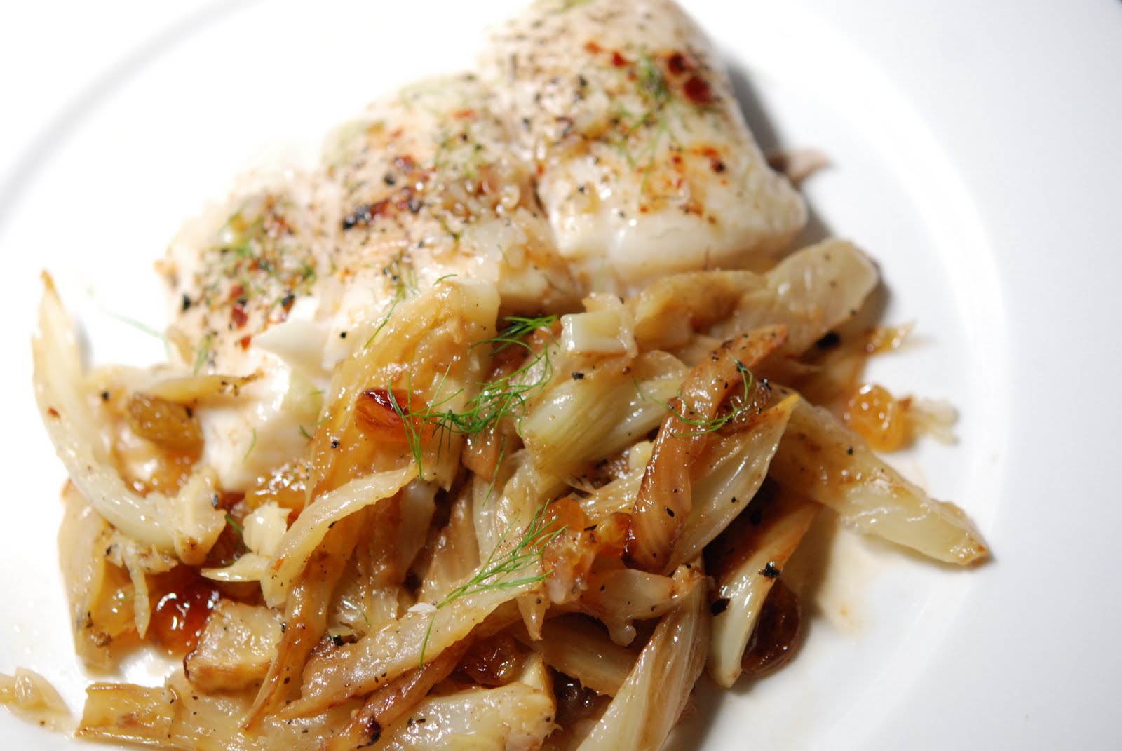 marys bites WineBraised Fennel with Roasted Halibut