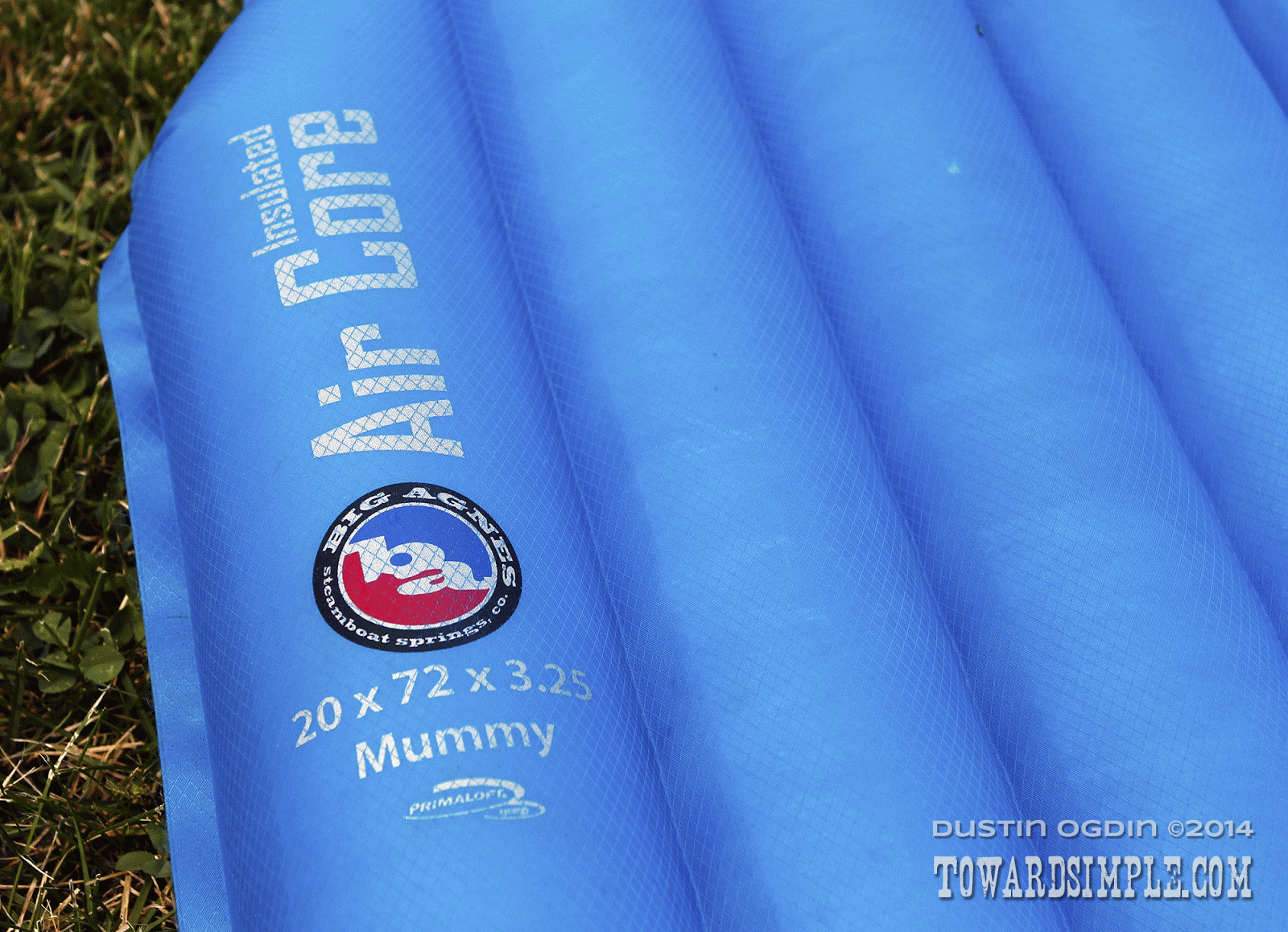 Big Agnes Air Core larger side chambers sleeping bad I beam construction