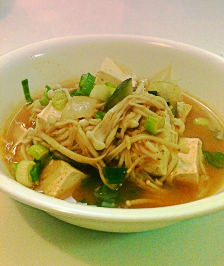 MD cooks for two Doenjang Jjiggae Korean Miso Soup