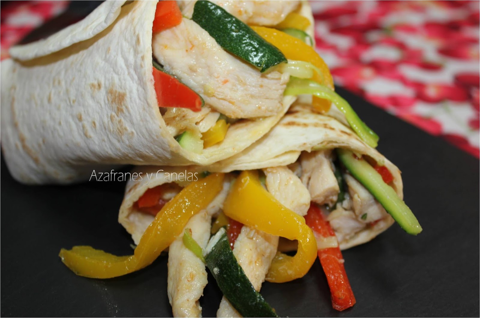 Wrap de pollo y verduras [Asaltablogs Invisible] Azafranes y Canelas