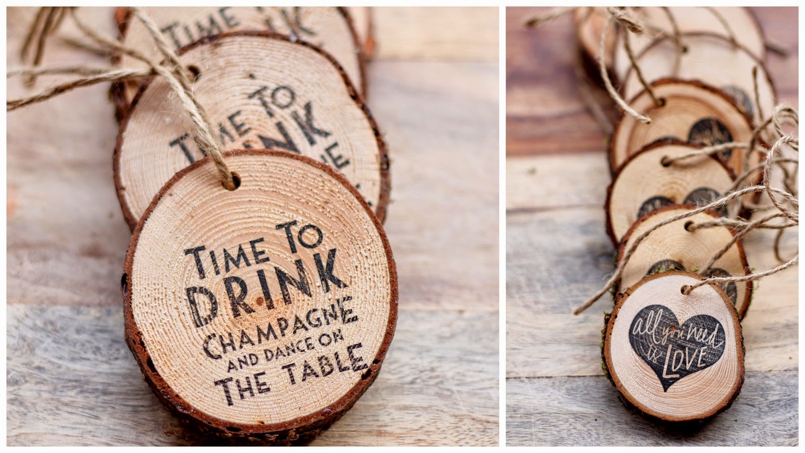 dream state diy rustic party decoration or party favor stamped wood