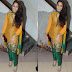 Sweta Pandit in Yellow Silk Salwar Kameez