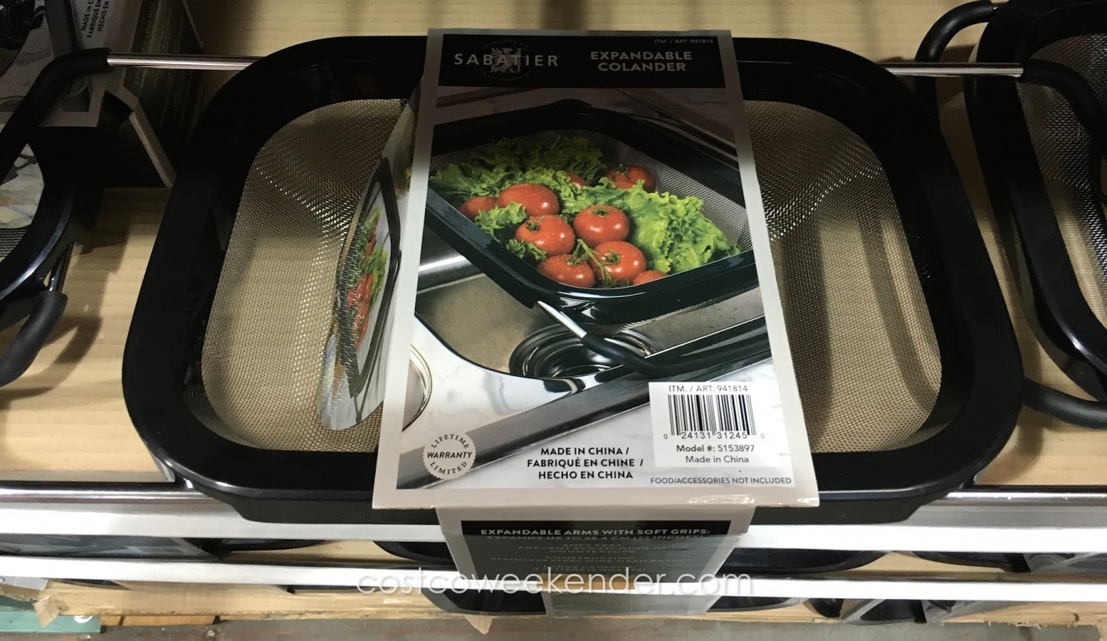 Sabatier Expandable Colander Costco Weekender