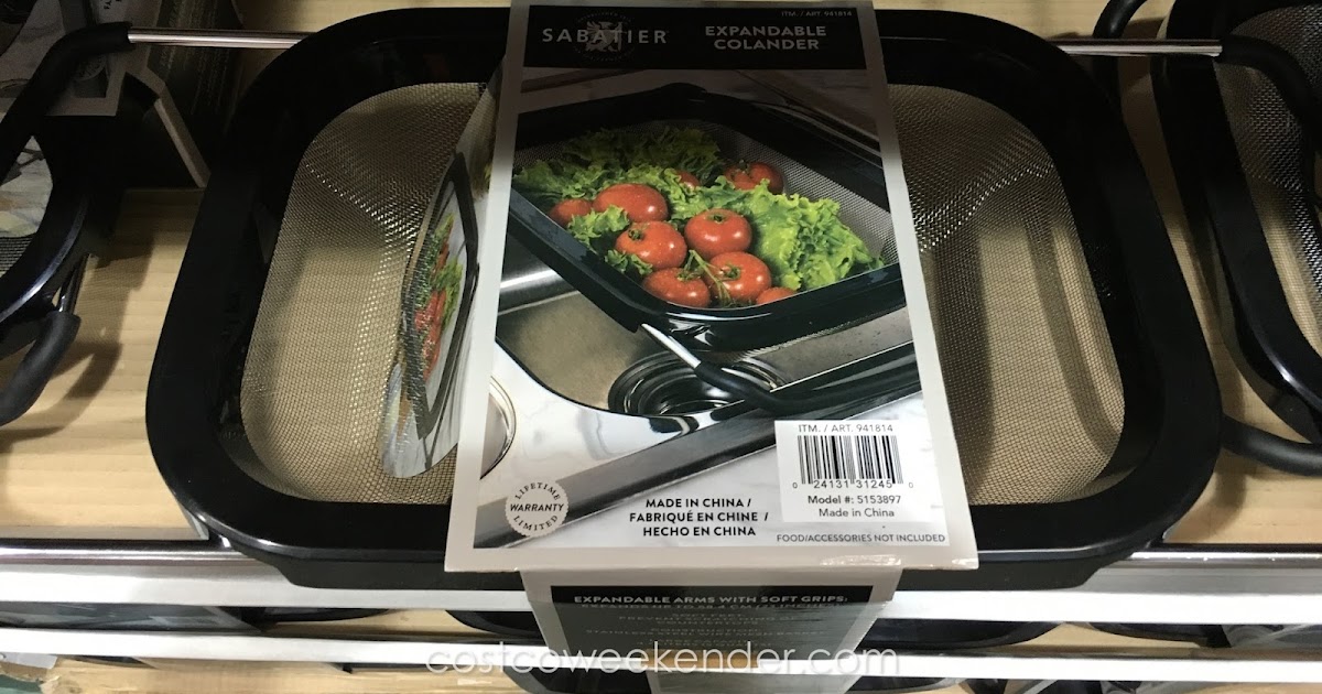 Sabatier Expandable Colander Costco Weekender