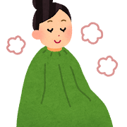 よもぎ蒸しのイラスト