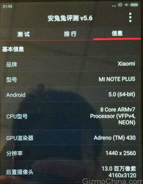 Xiaomi Mi Note Plus, εμφανίζεται στο Antutu