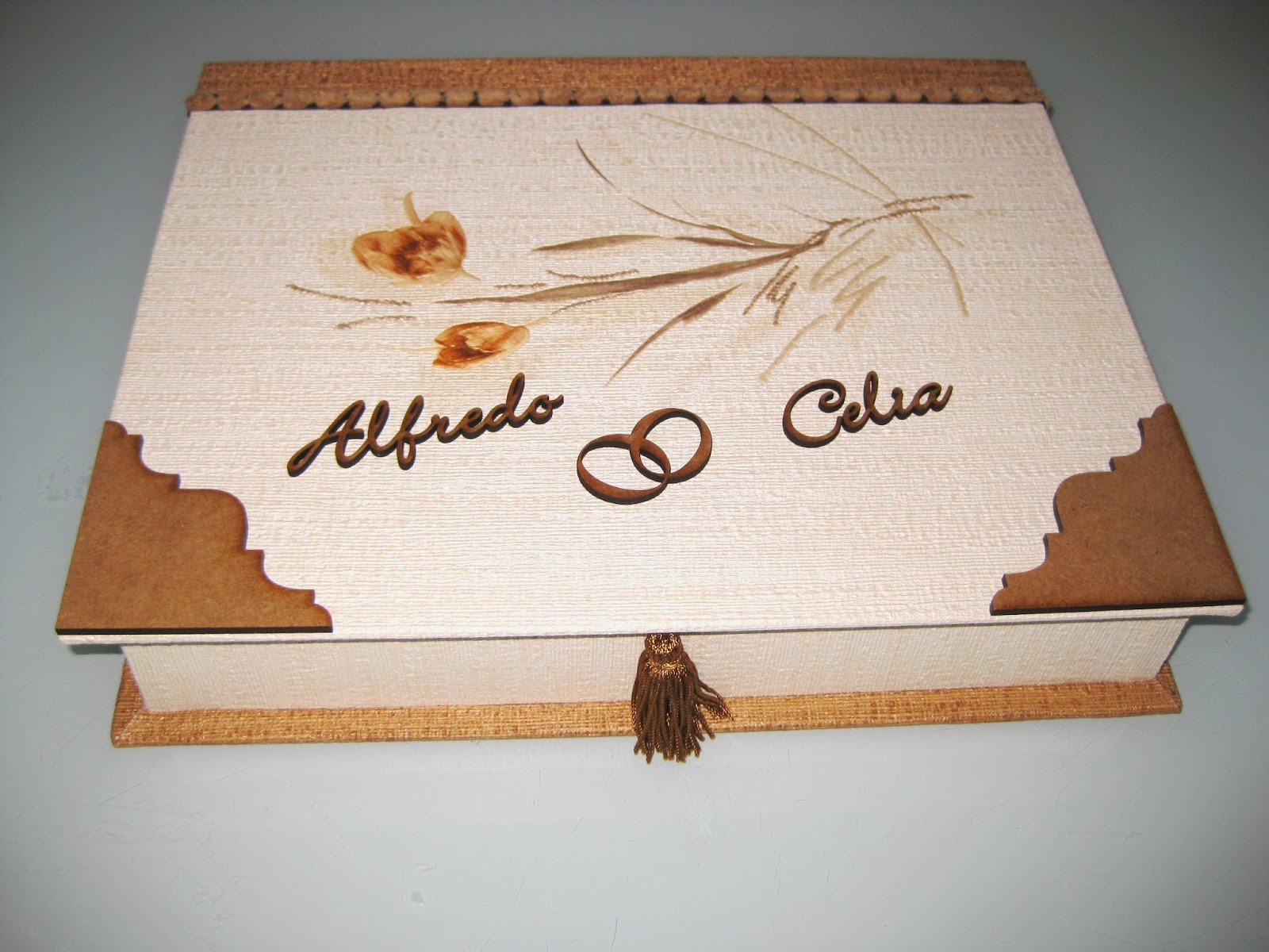 JORÁN encuadernación ( REF CJ0050) CAJA Y ÁLBUM BODAS DE ORO