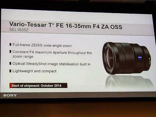 sony e-mount lens roadmap photokina 2014 september