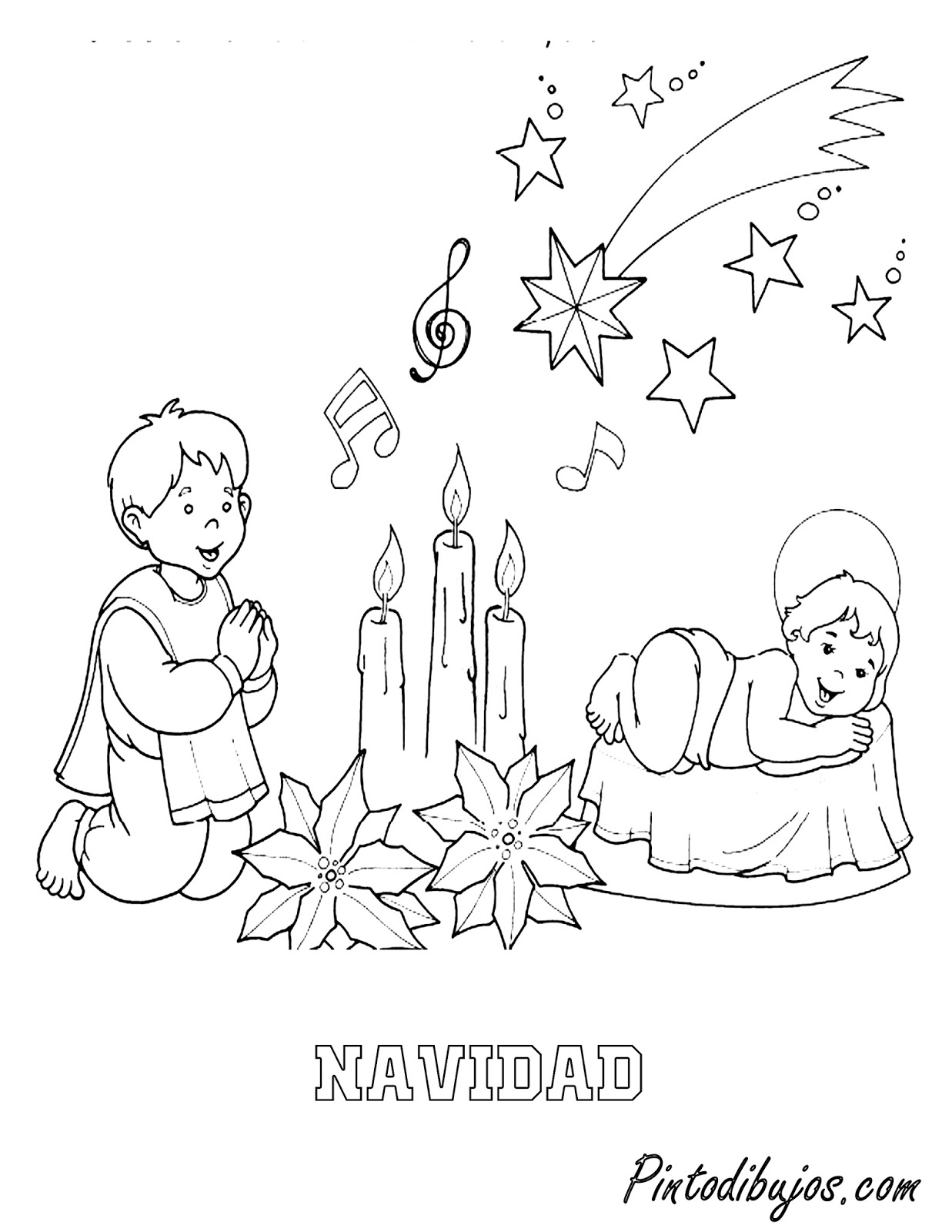 Pinto Dibujos: Dibujo de navidad para colorear | 25 de ... Pinto Dibujos: Dibujo de navidad para colorear | 25 de ...