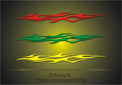 Auto Flame Decal Stickers