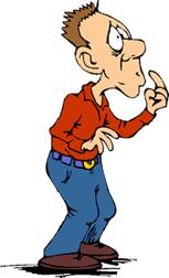 Cartoon Guy Confused
