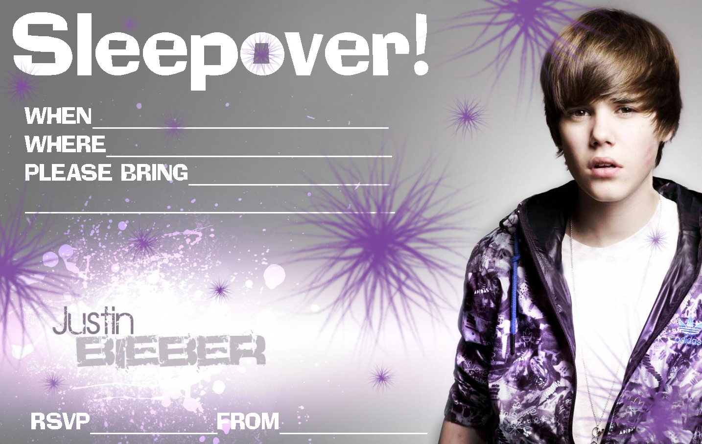 INVITATIONS FOR SLEEPOVER PARTY