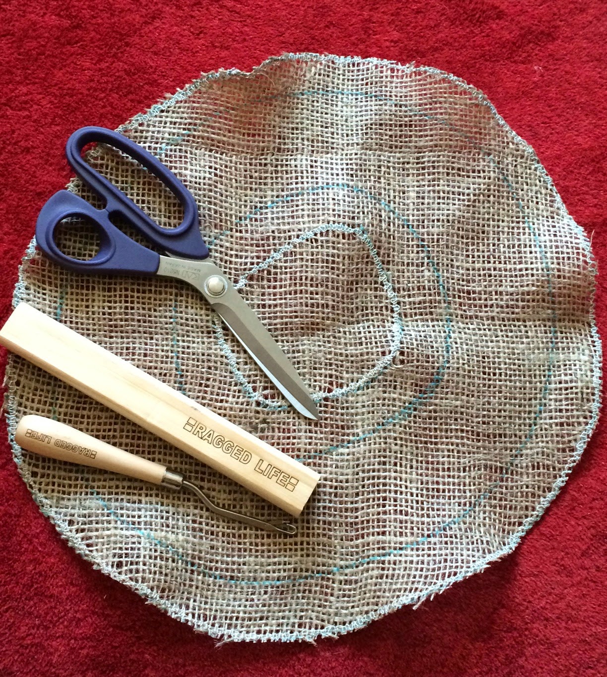 Me and my shadow Rag Rug Christmas Wreath