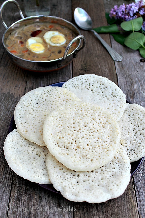 Manju's Eating Delights Kallappam fermented rice pancakes, super
