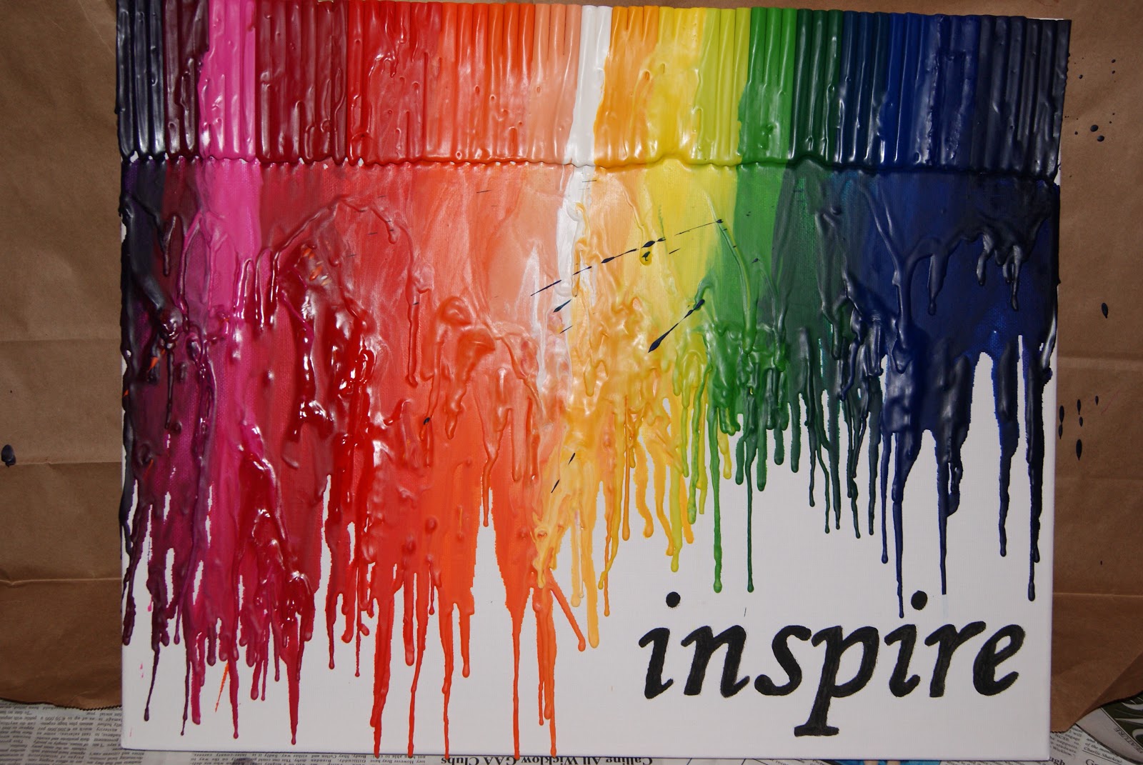 Being Inspired Day 12 Melted Crayon Art