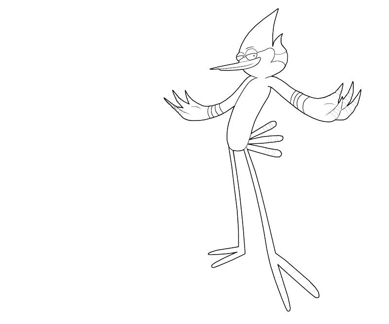 Mordecai Action Coloring Pages mordecai-action-coloring-pages
