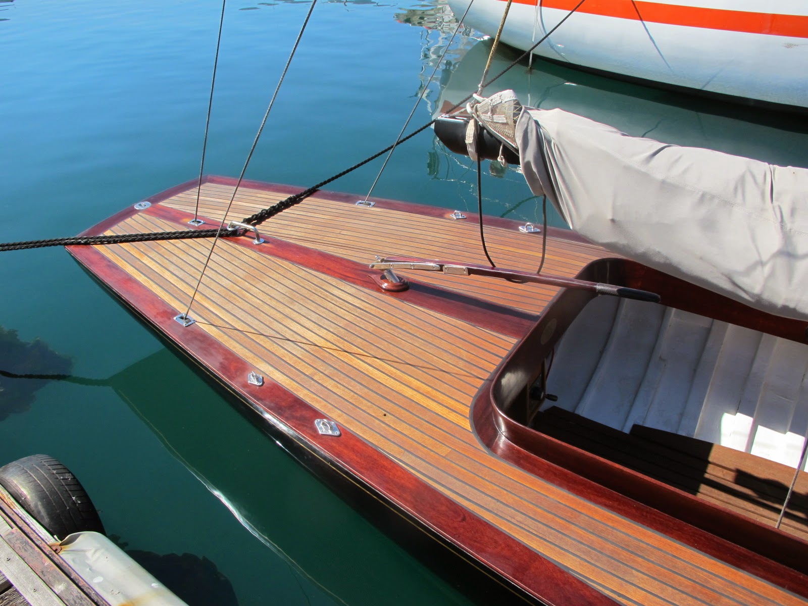 CKD Boats Roy Mc Bride A Dragon class yacht uncovered