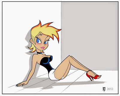 pin up cartoon girl