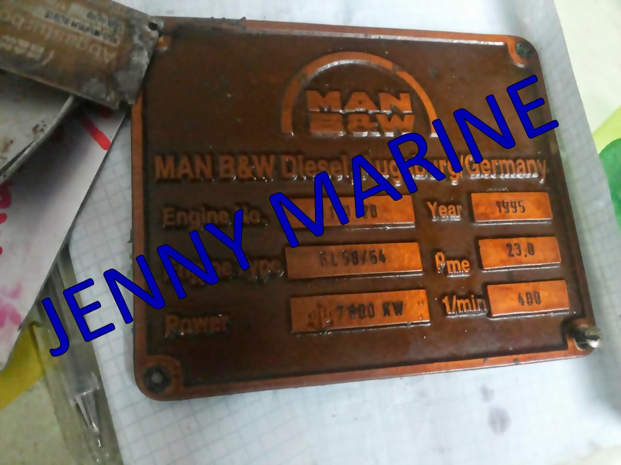 Man L 58/64 spares parts for marine and stationary engines Spare parts