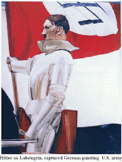 Hitler ataviado como Lohengrin, el caballero del cisne.