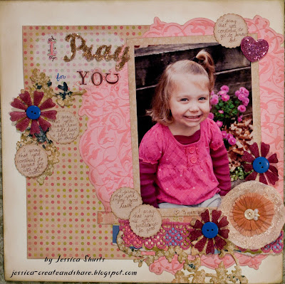 I have started making layouts with my prayers for my children with their yearly portraits. It was an idea I got in Courtney Walsh's Scrapbooking Your Faith class