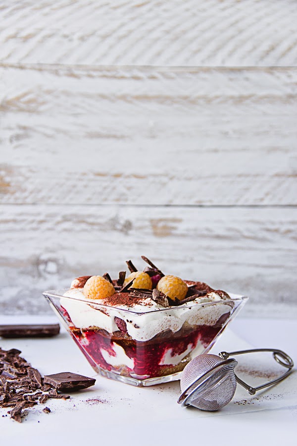 Tiramisu with Coffee Syrup & Raspberry Compote This is a Sweet Blog