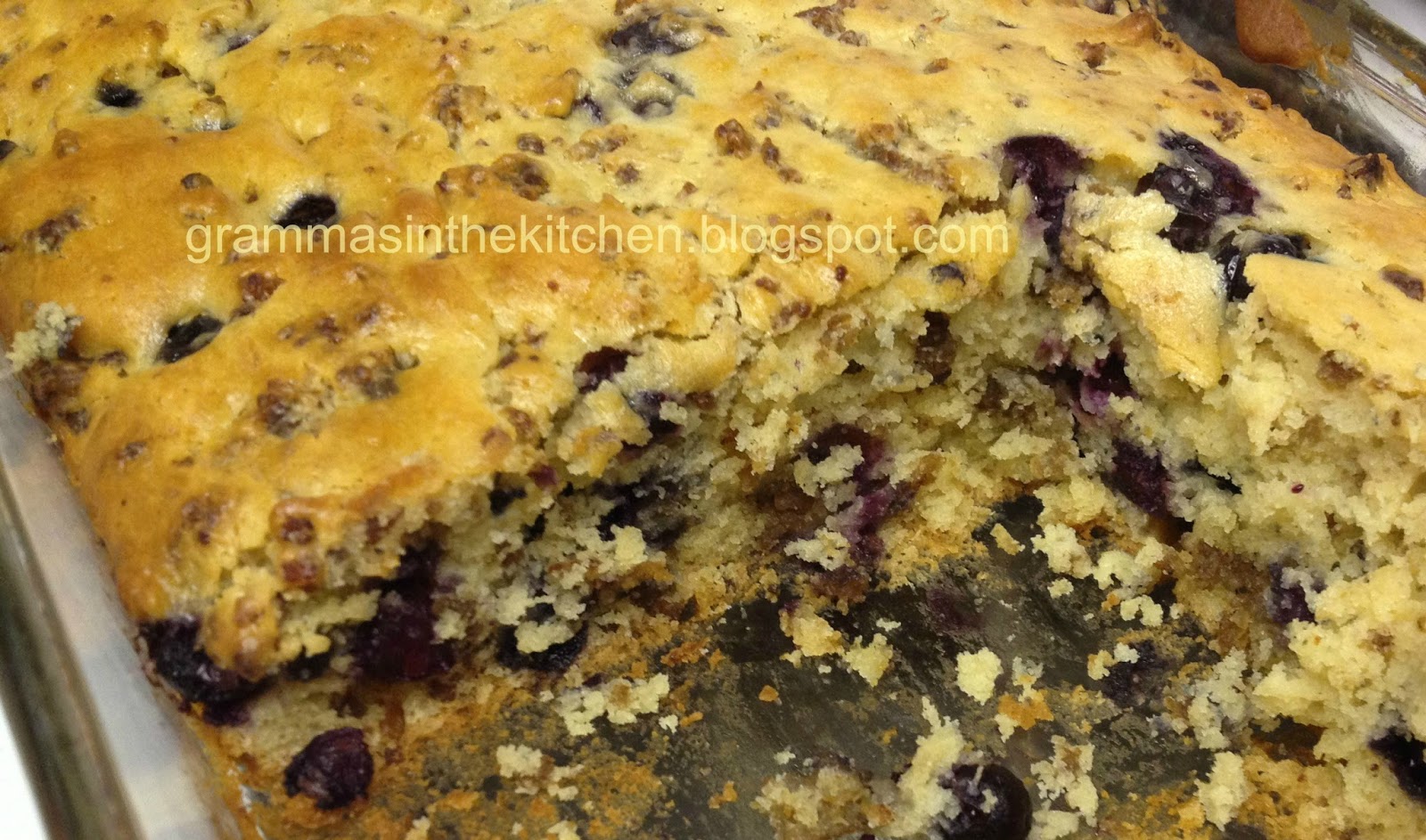 Gramma's in the kitchen BlueberrySausage Breakfast Cake w/ Blueberry
