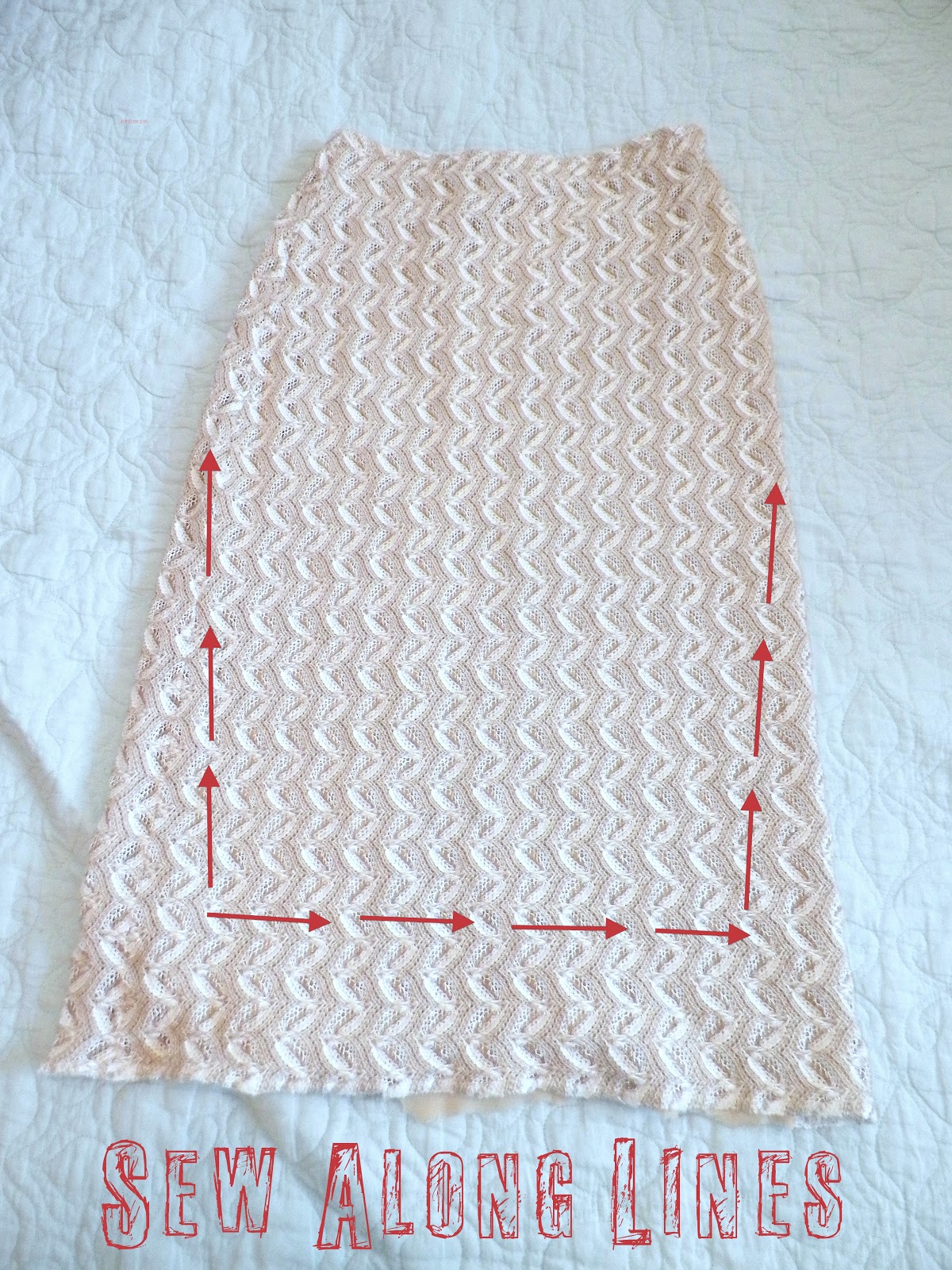 Elizabeth Ave Lace Pencil Skirt Tutorial (refashion)