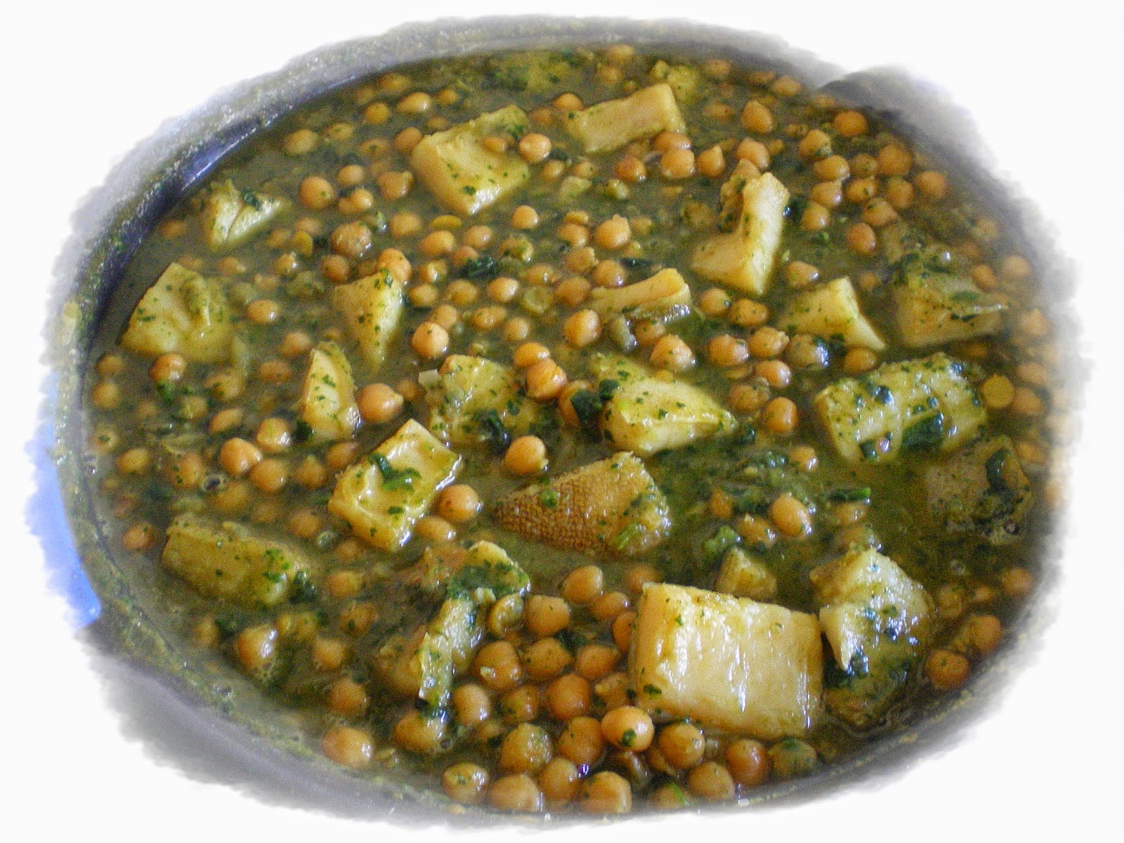 GARBANZOS CON ESPINACAS Y BACALAO