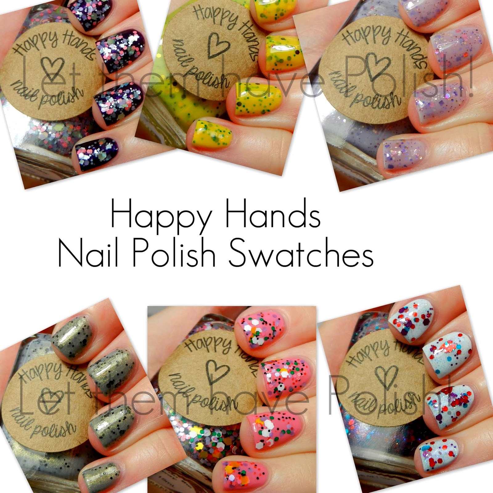 Let them have Polish! Etsy Mania! Happy Hands Nail Polish Swatches