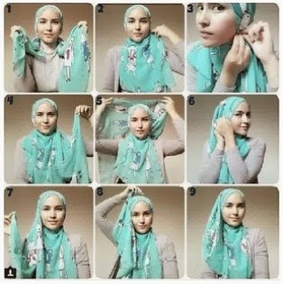 Kumpulan Foto Tutorial Cara Pakai Hijab Modern Sederhana